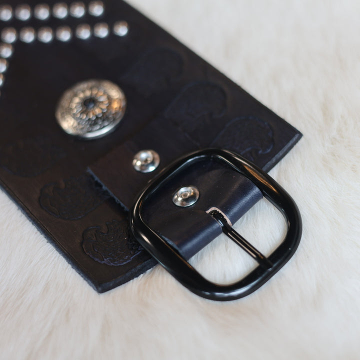 Iskotew Pahkekin 33" Eagle Stamped Leather Belt