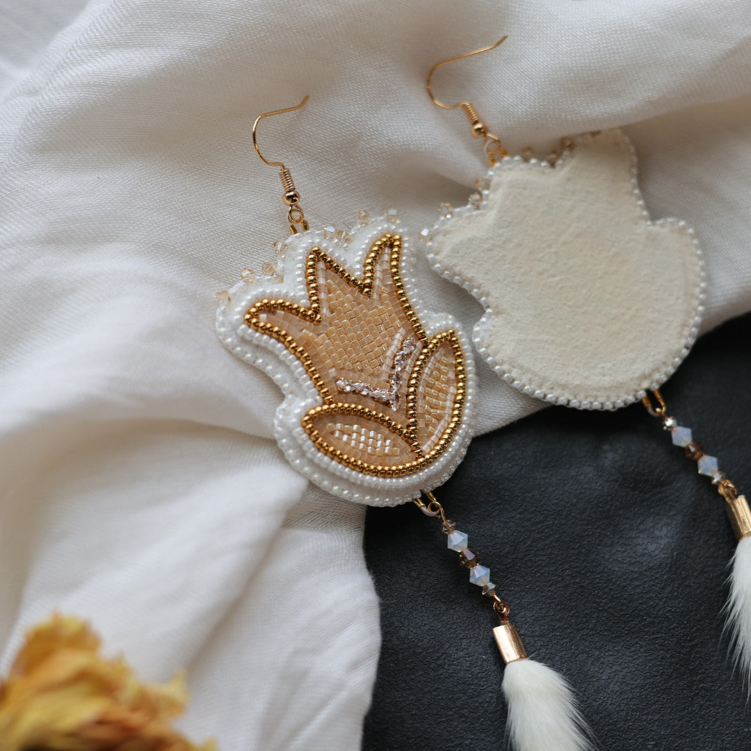 Beth Rose Designs Tulip & Ermine Tail Earrings
