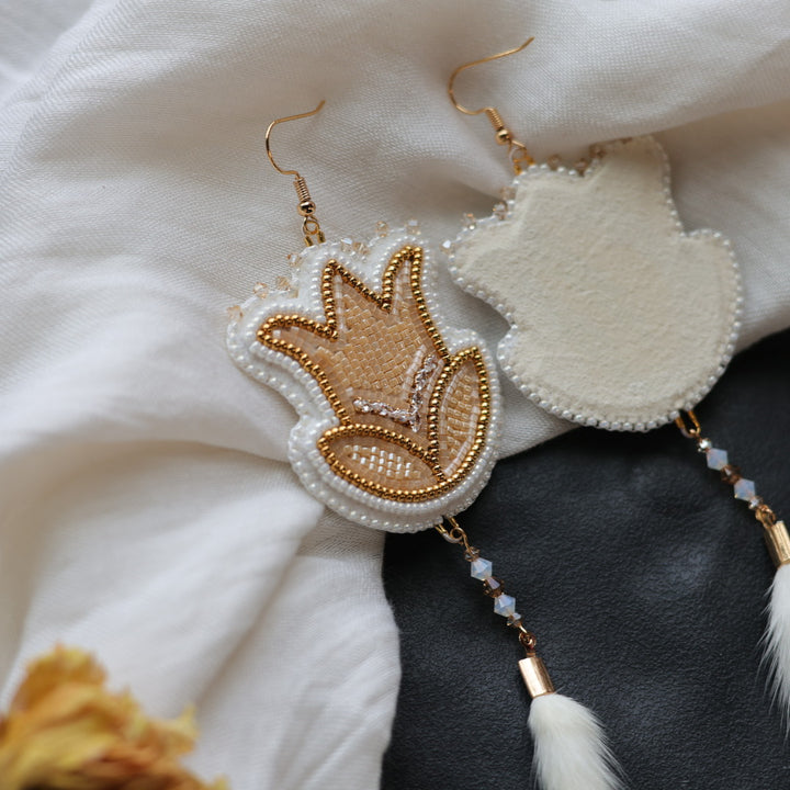 Beth Rose Designs Tulip & Ermine Tail Earrings