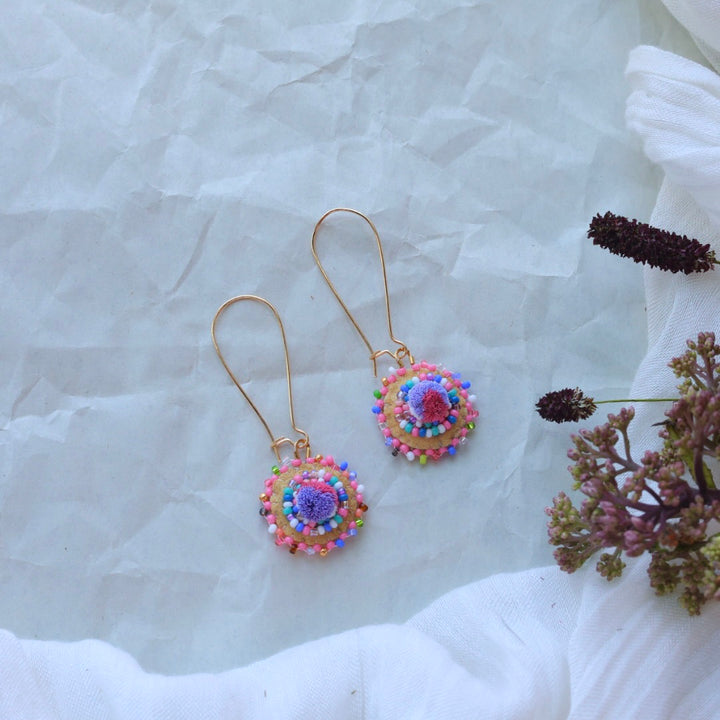Deneyounen Designs Bead Soup Tufted Earrings