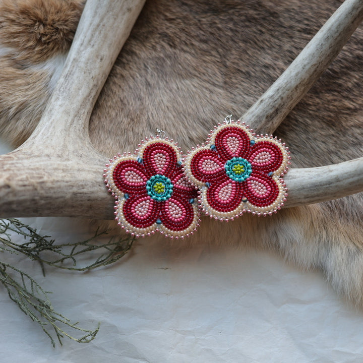 Keegan W. Triple Wrap Necklace & Bright Floral Earrings