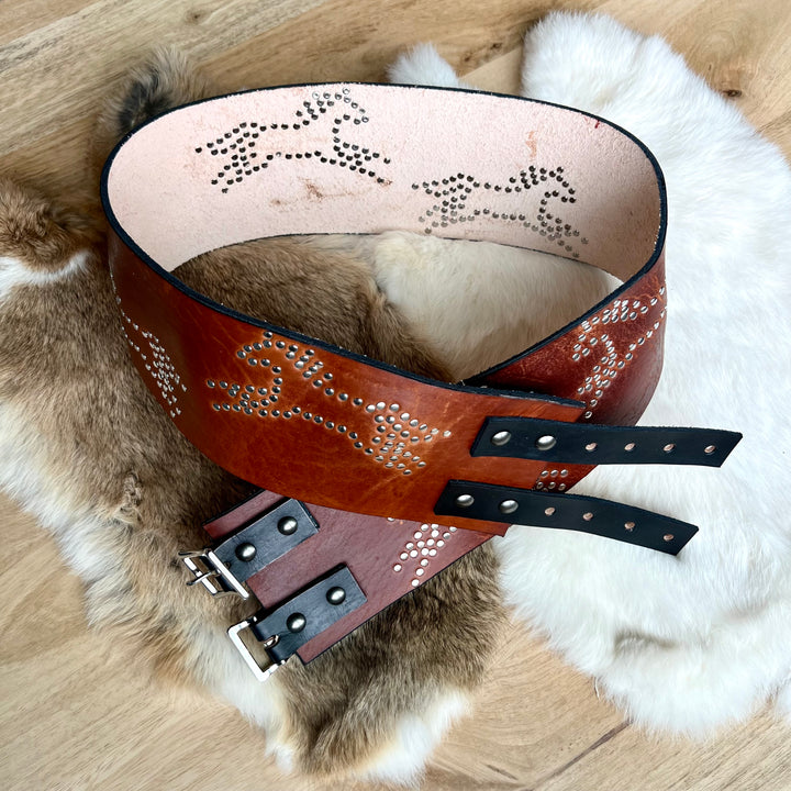 Iskotew Pahkekin 42" Brown Leather Belt