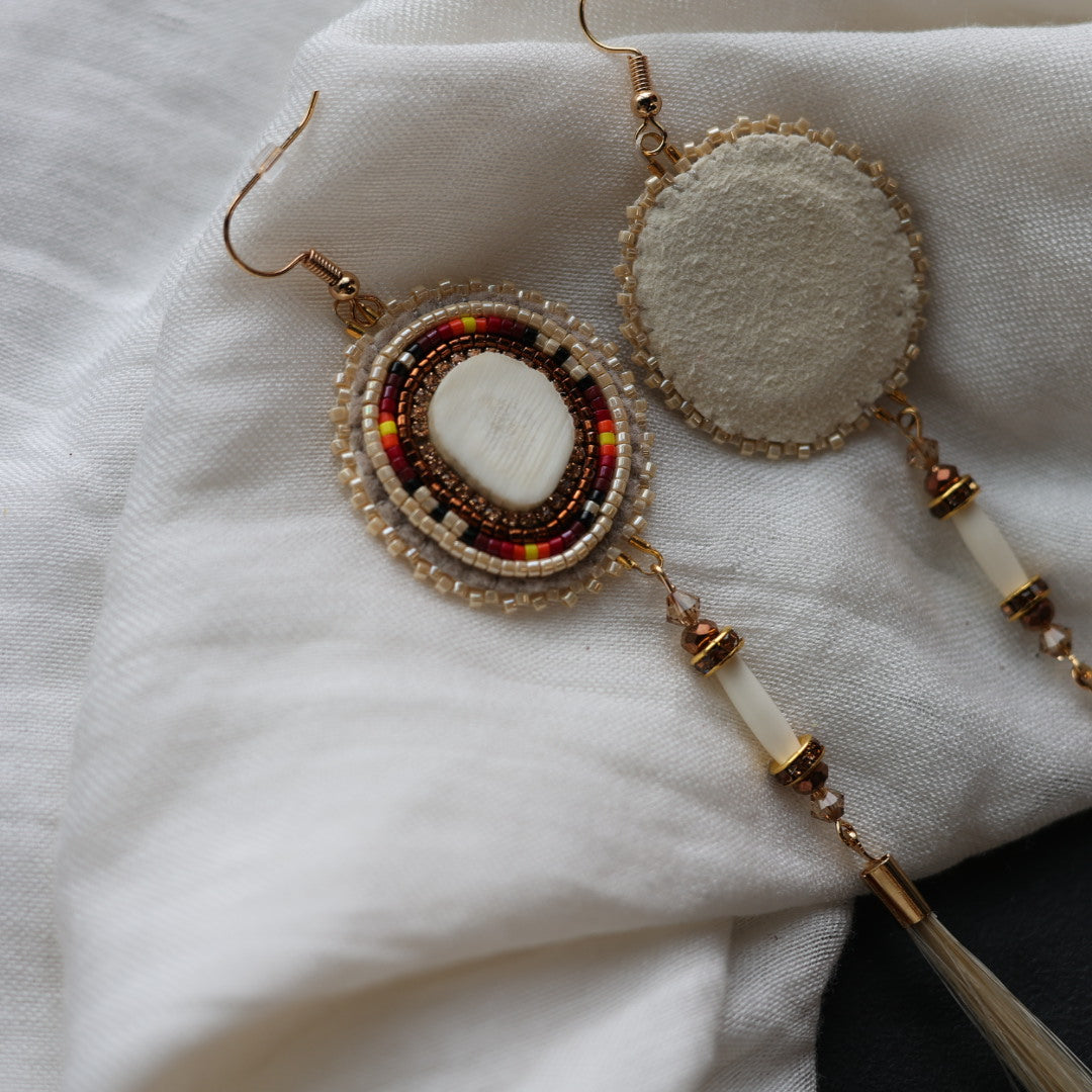 Beth Rose Designs Fire Antler & Horsehair Earrings