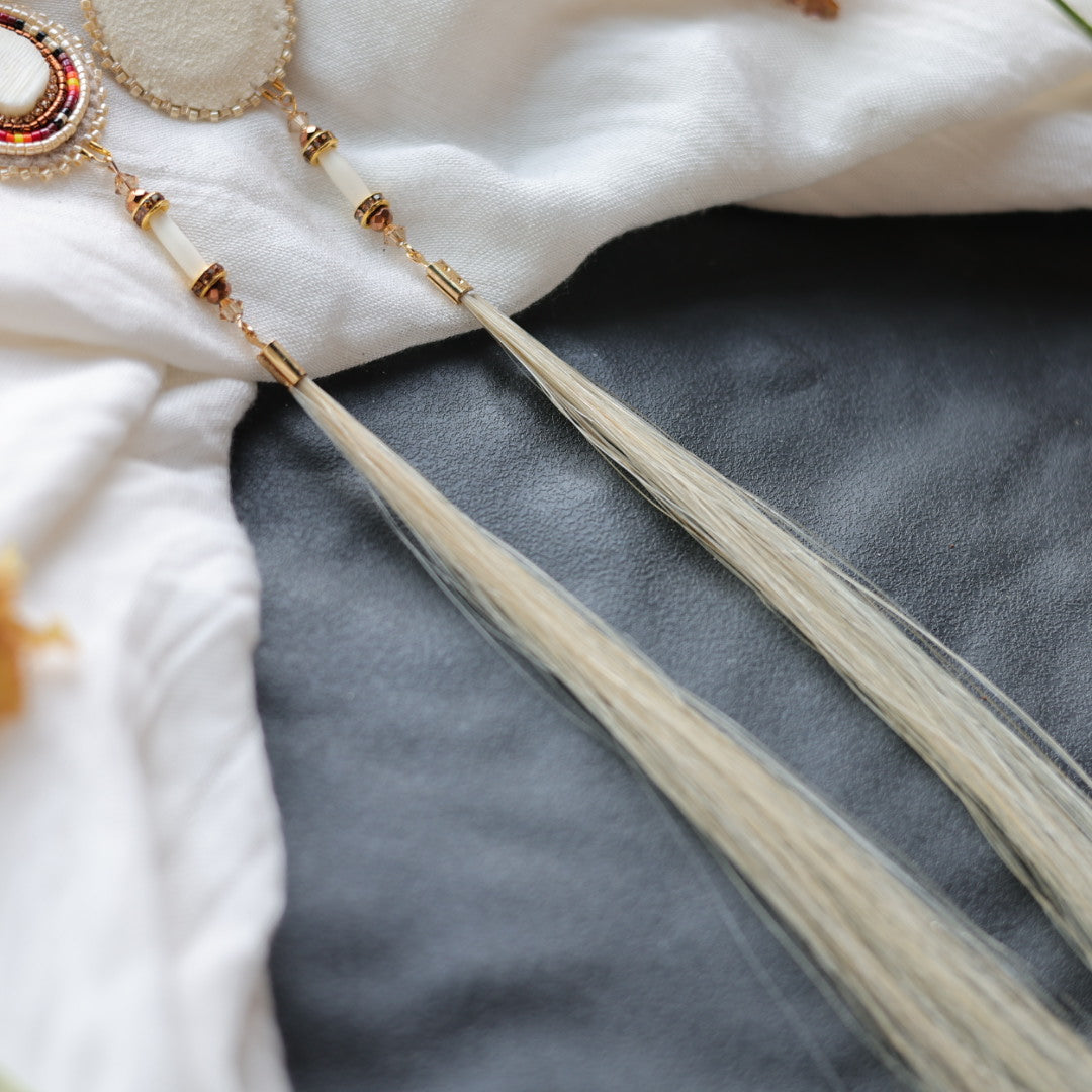 Beth Rose Designs Fire Antler & Horsehair Earrings