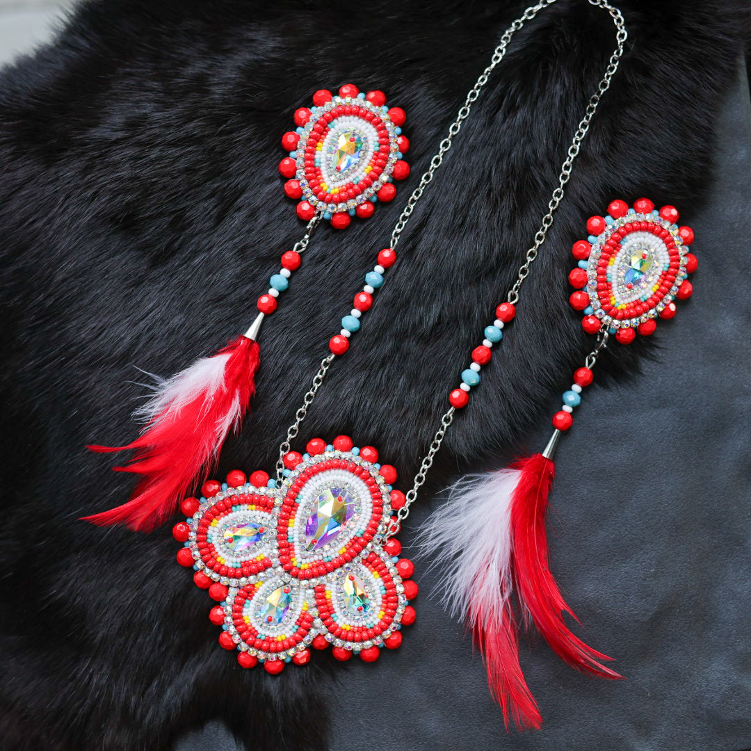 Helen Oro Designs Red & Turquoise Set