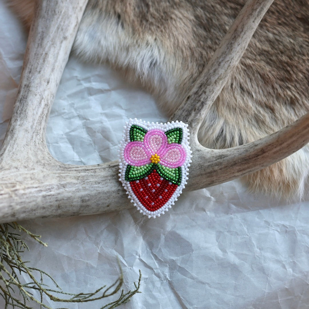 Keegan W. Beaded Blooming Strawberry Pins