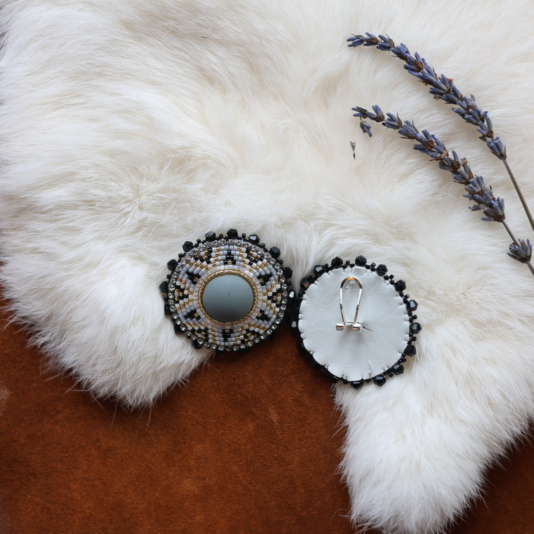 Faye's Beadiful Creations Round Beaded Burst Earrings