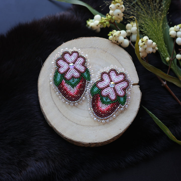 Ironstar Co. Strawberry Beaded Earrings