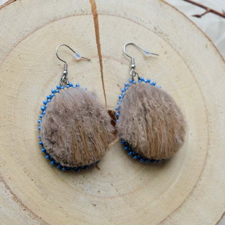 Windy North Designs Beaver Fur Drop Earrings