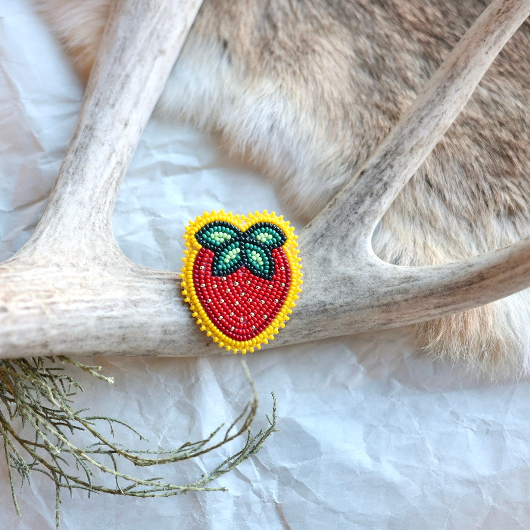 Keegan W. Beaded Strawberry Pins