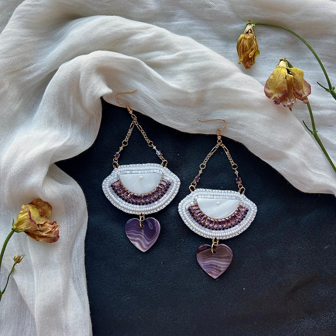 Beth Rose Designs Wampum Quahog Shell Earrings
