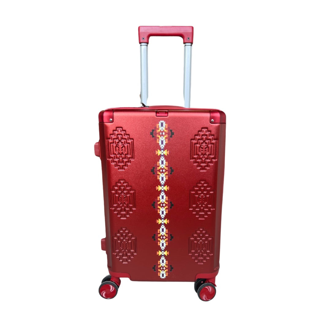 Nu Trendz Embossed Solstice Hard Shell Carry On Red