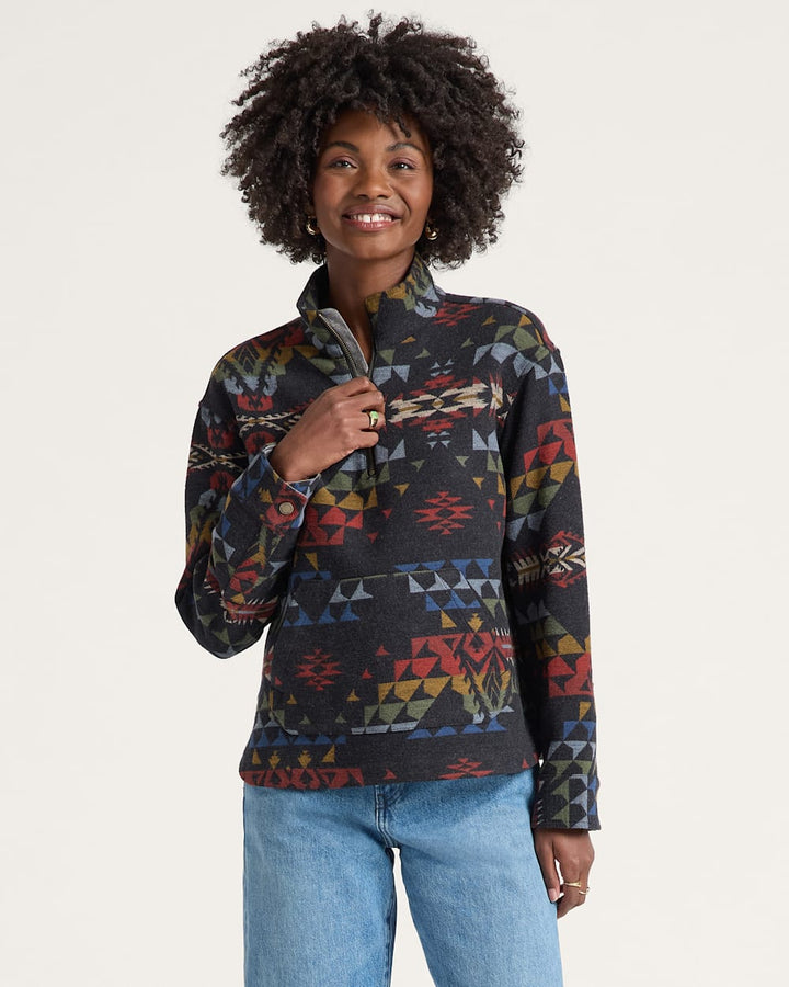 Pendleton Women's Autumn Birch Cotton Chamois Half-Zip Pullover