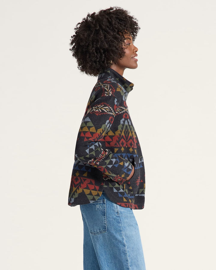 Pendleton Women's Autumn Birch Cotton Chamois Half-Zip Pullover