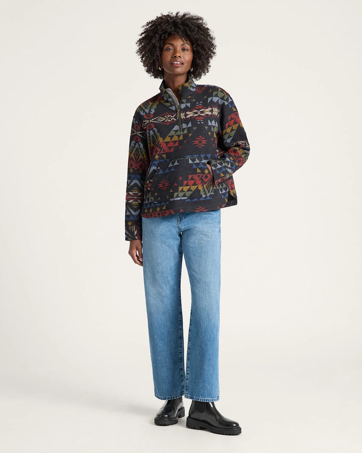 Pendleton Women's Autumn Birch Cotton Chamois Half-Zip Pullover