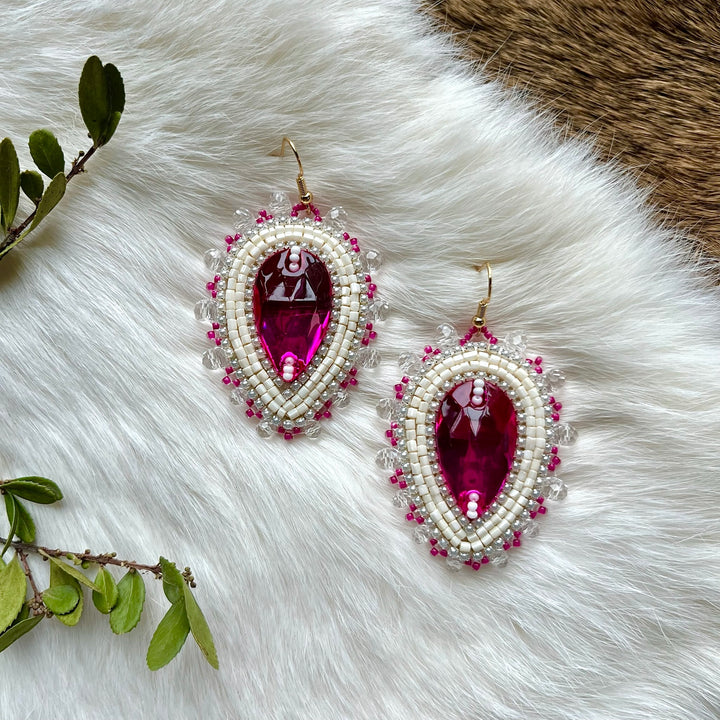 Mercedes G. Strawberry Bison Convertible Earrings