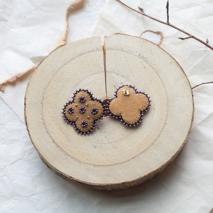 Windy North Designs Beaded Flower Earrings