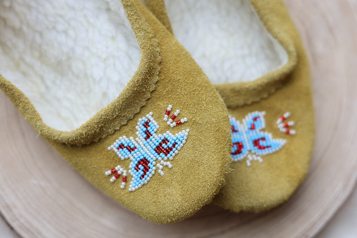 T.Sullivan Size 7 Women Blue Butterfly Ballerina Slippers