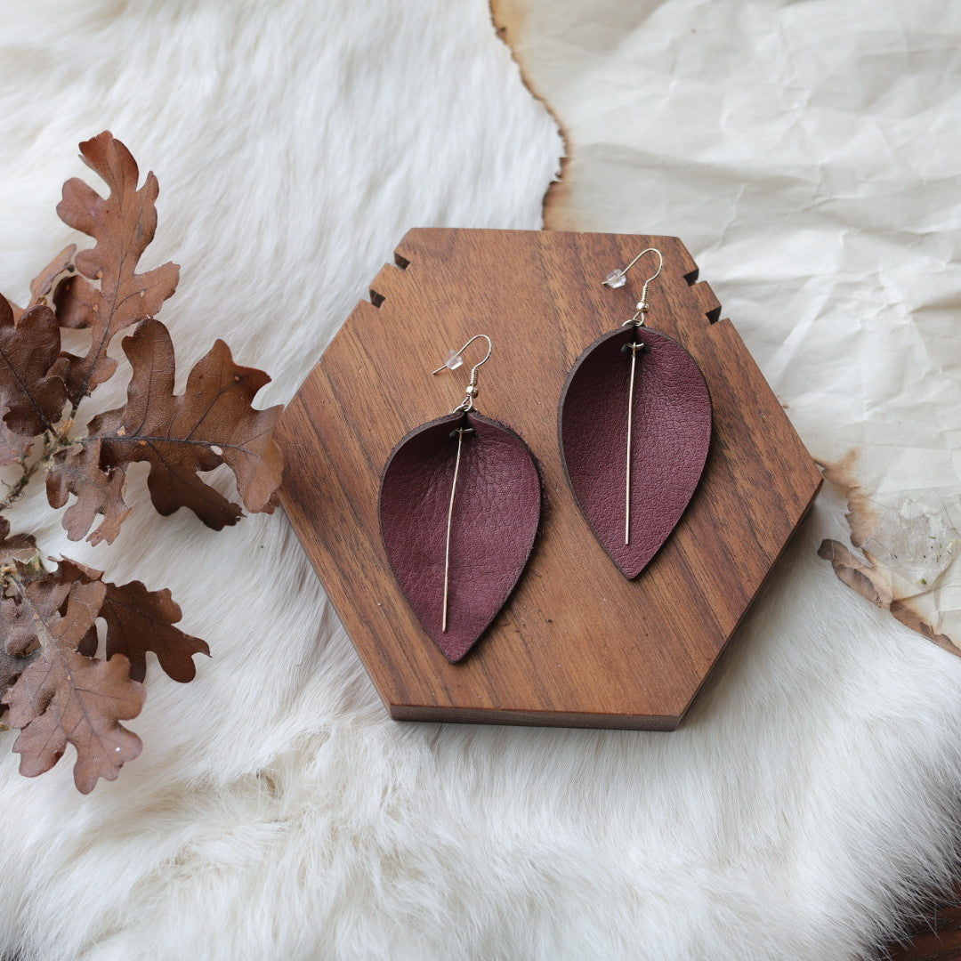 1885 Leather Co. Leather Petal Earrings