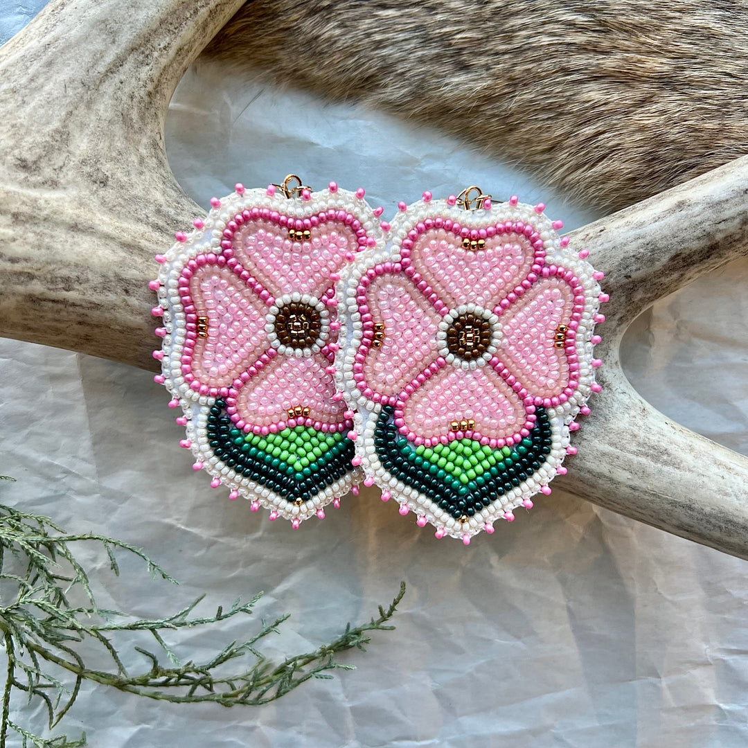 Keegan W. Pink Wild Rose Earrings