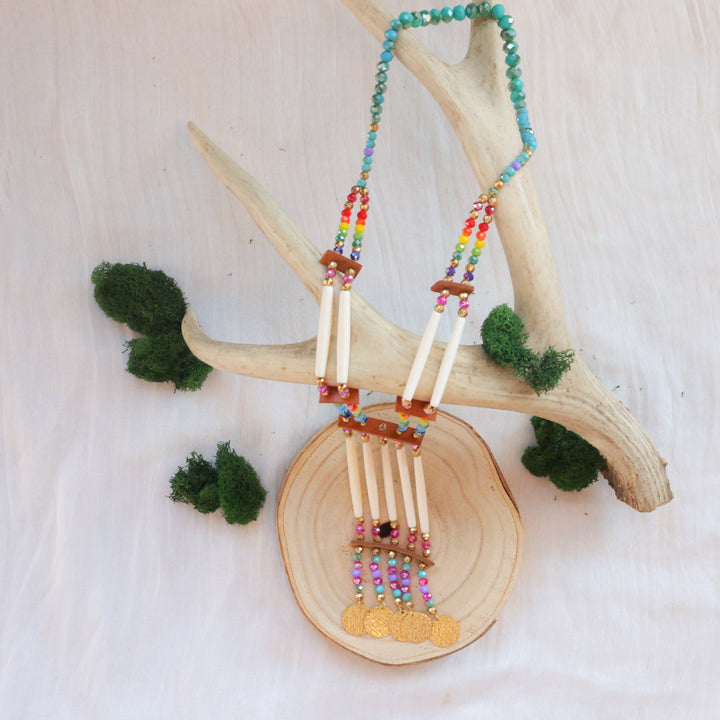 Dee Iyapes Stacked Bone Necklaces