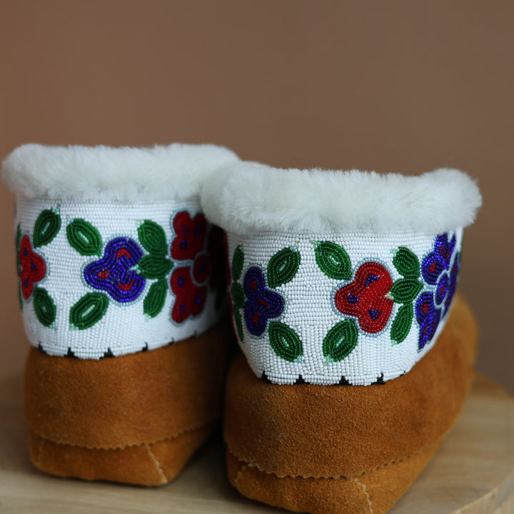 Emily J. Fully Beaded Men's High Ankle Moccasins