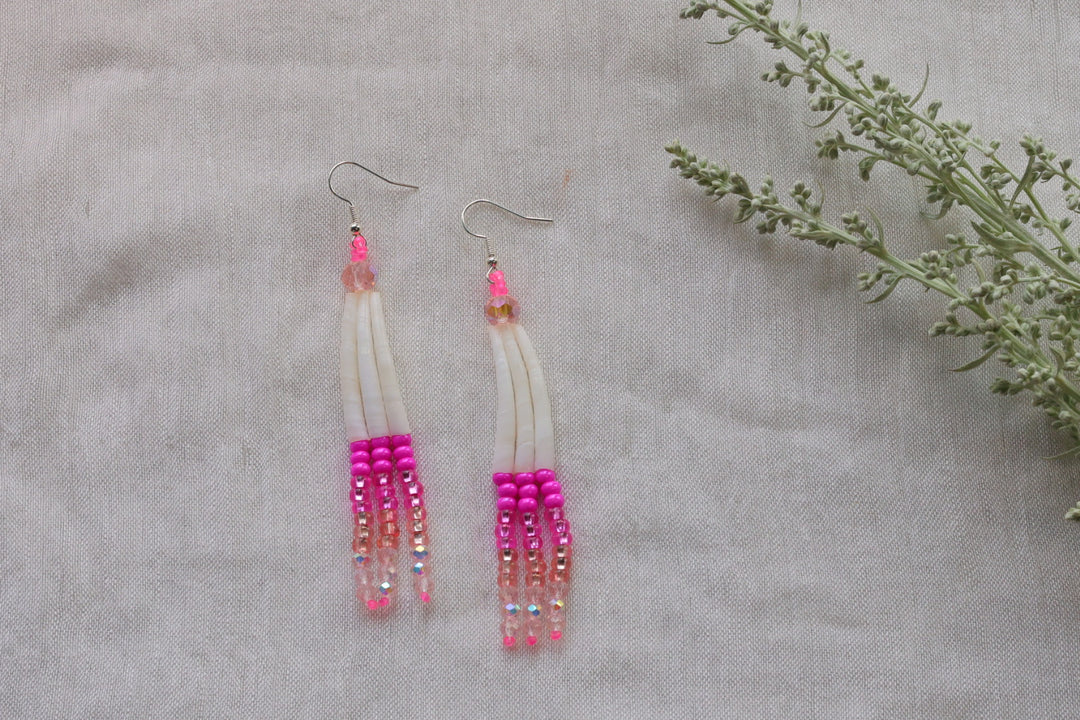 Helen H. Dentalium Earrings