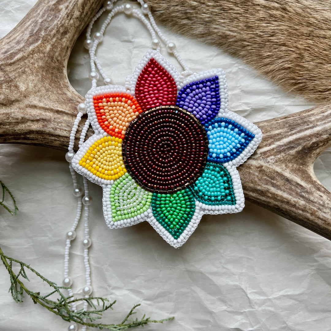 Keegan W. Rainbow Sunflower Medallion
