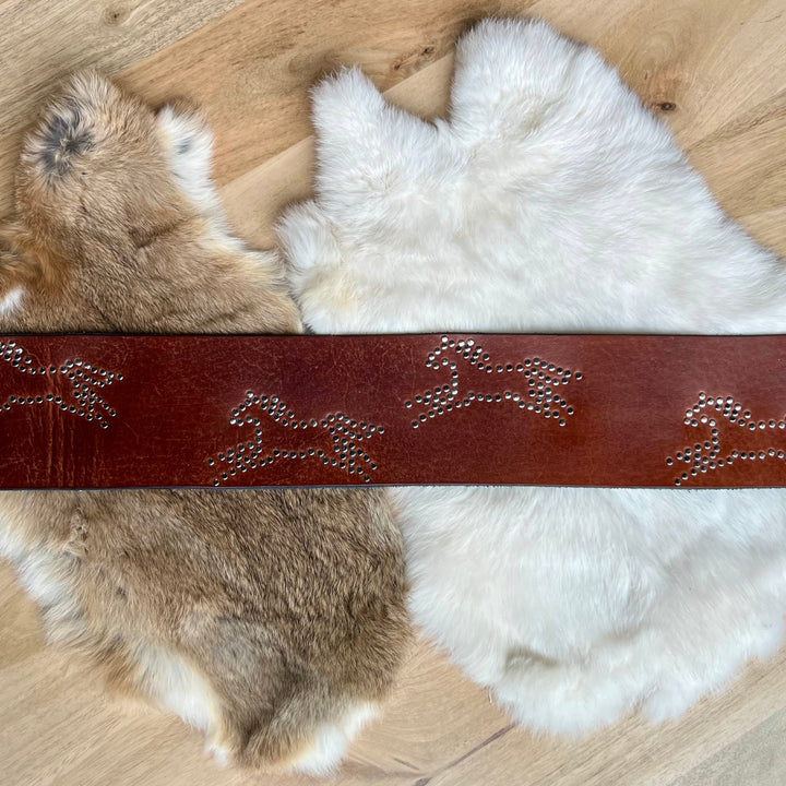 Iskotew Pahkekin 42" Brown Leather Belt