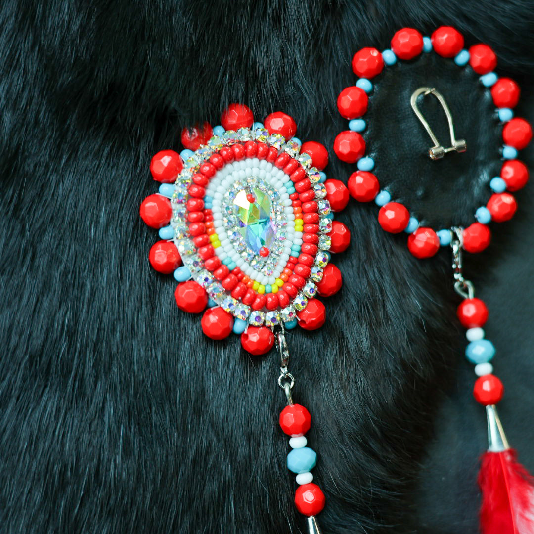 Helen Oro Designs Red & Turquoise Set