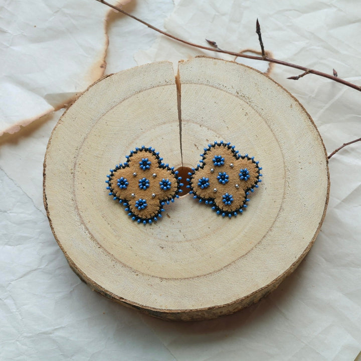 Windy North Designs Beaded Flower Earrings