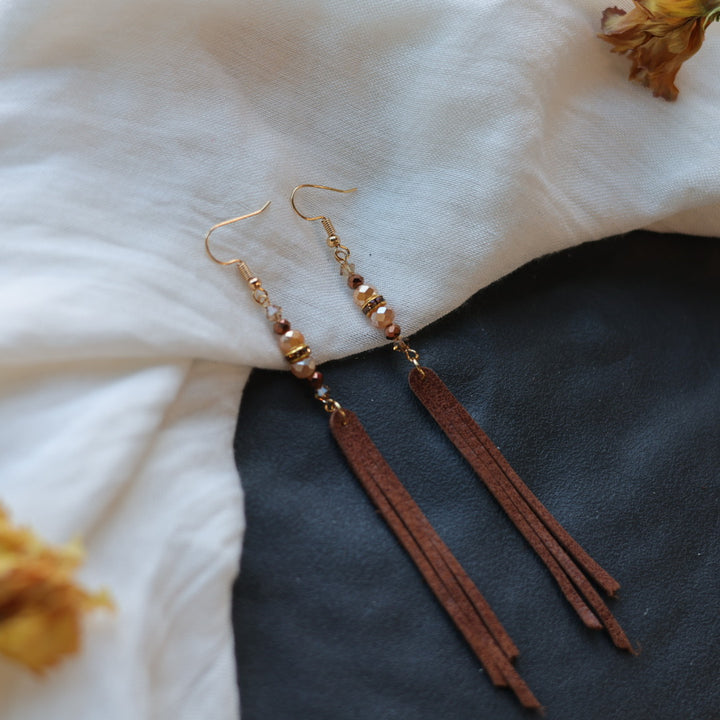 Beth Rose Designs Leather Fringe Earrings - Variety
