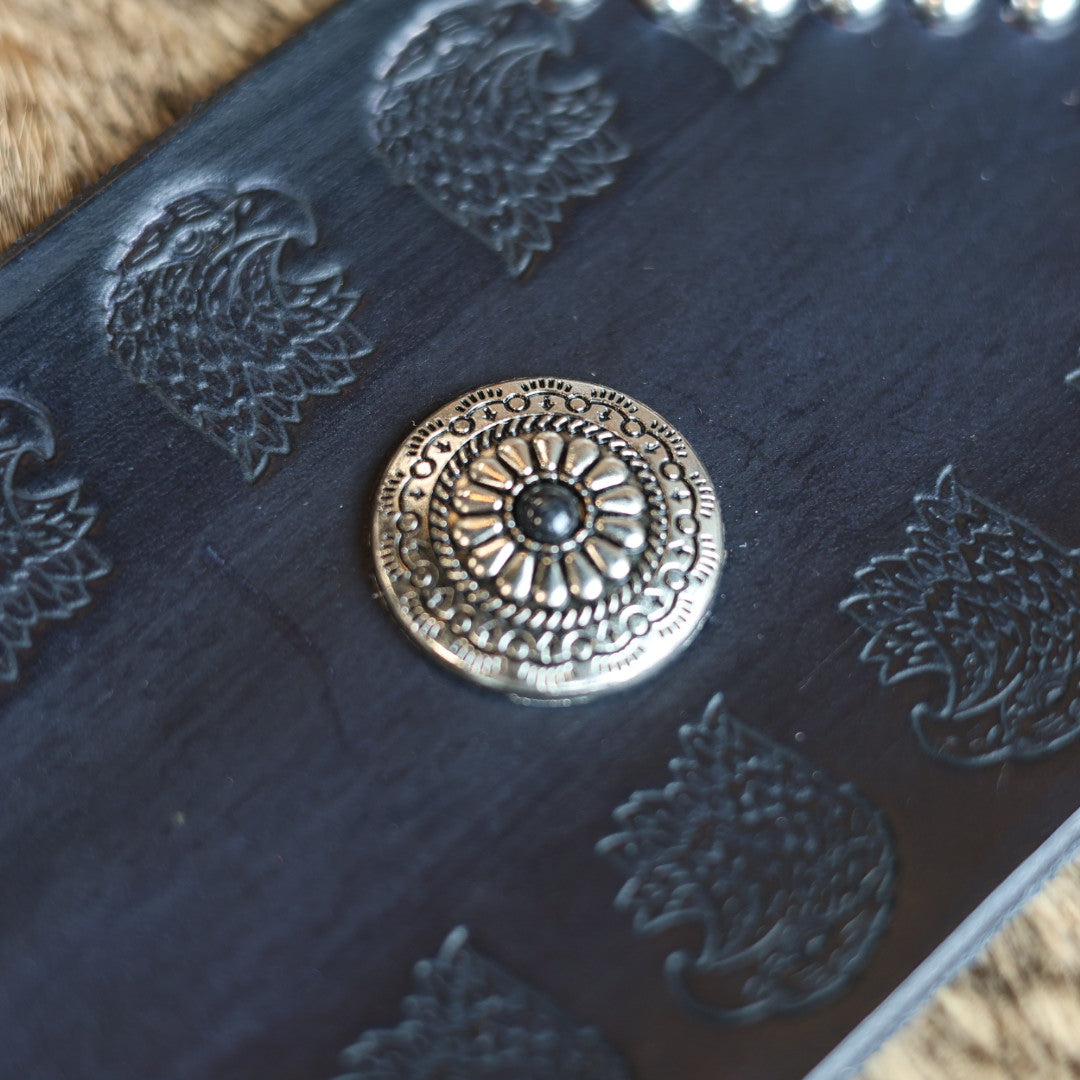 Iskotew Pahkekin 33" Eagle Stamped Leather Belt