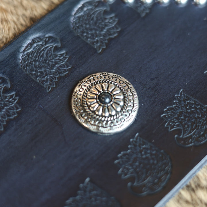 Iskotew Pahkekin 33" Eagle Stamped Leather Belt