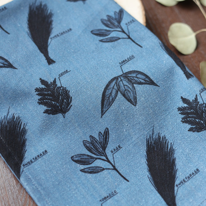 Roots and Patterns Our Medicines Denim Tea Towel