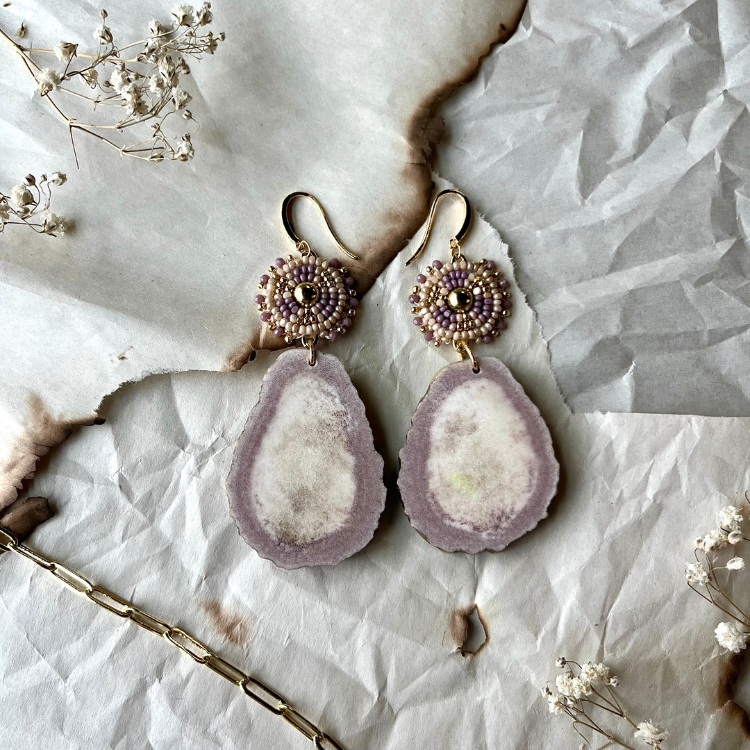 TLee Beads Beaded Moose Antler Earrings