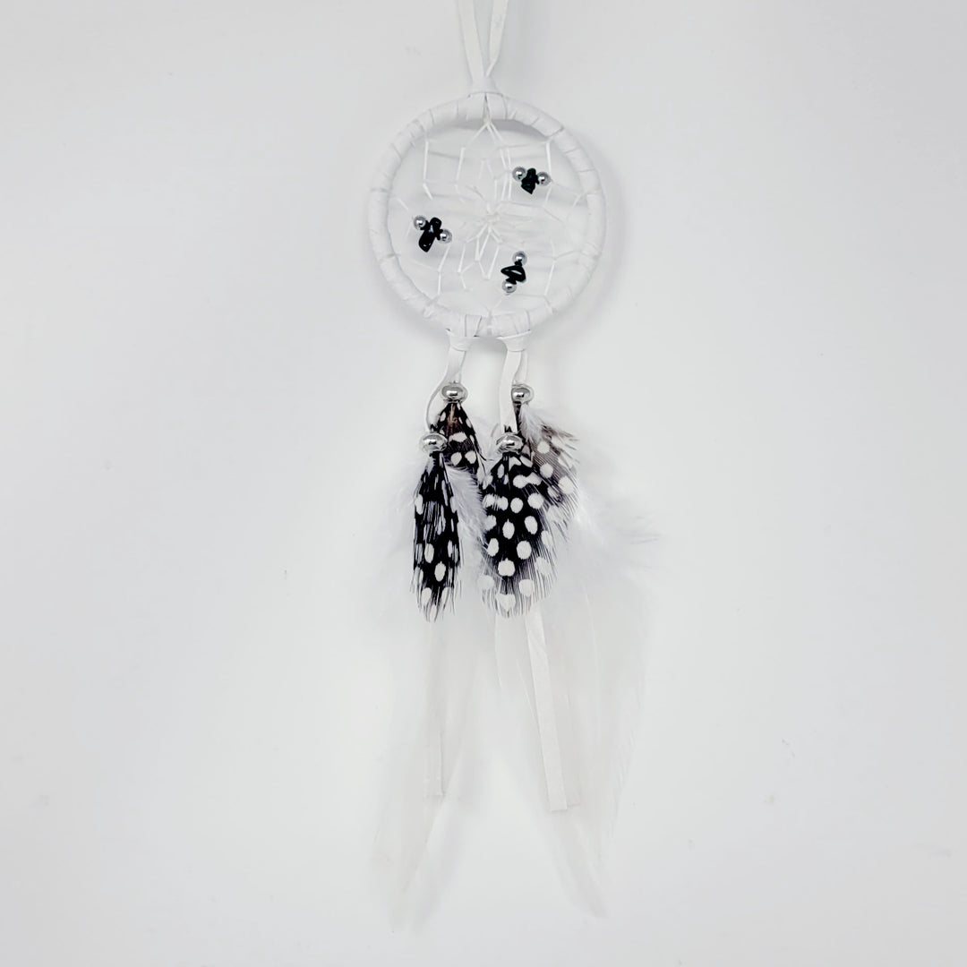 Monague 2" White Dreamcatcher with Semi Precious Stones