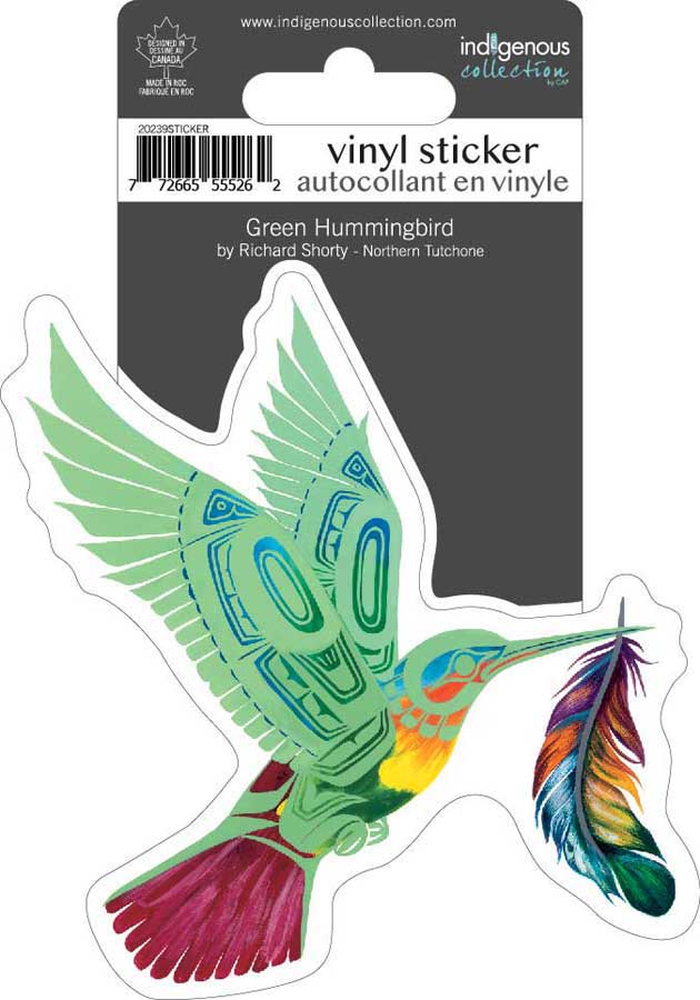 CAP Green Hummingbird Vinyl Sticker