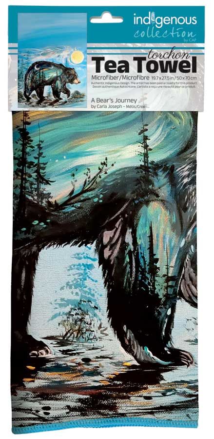 CAP A Bear's Journey Microfiber Tea Towel