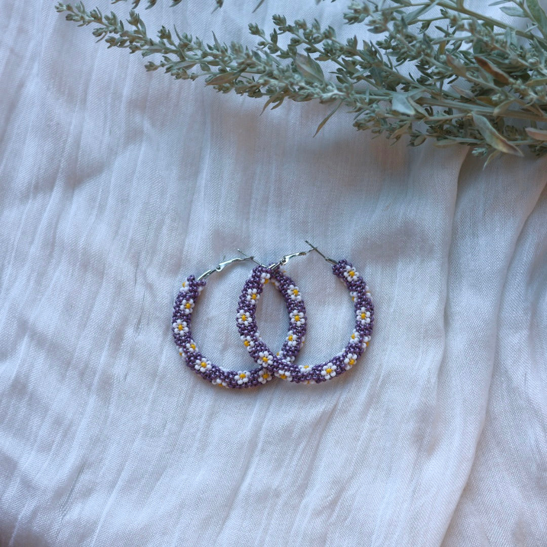 Prairie Beads Large Peyote Hoops