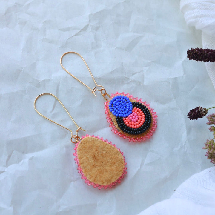 Deneyounen Designs Pink Flower Petal Earrings