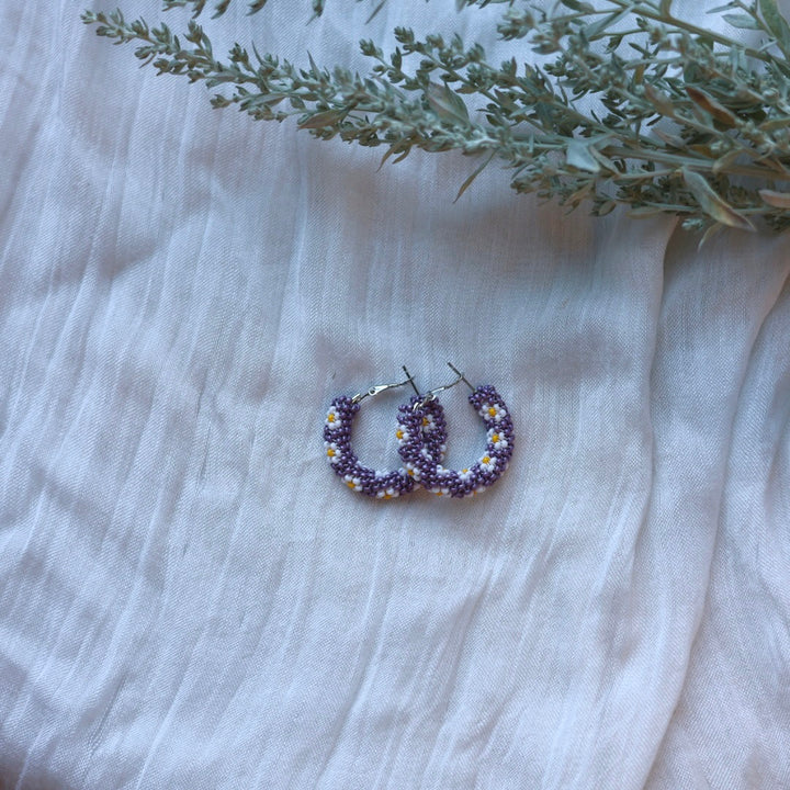 Prairie Beads Small Peyote Hoops