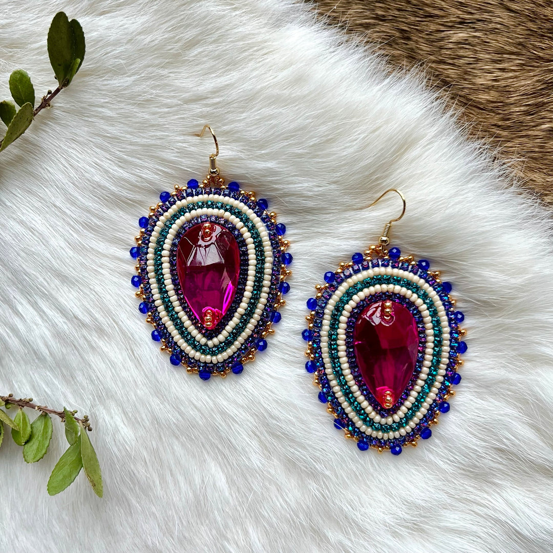 Mercedes G. Cream Bison Convertible Earrings