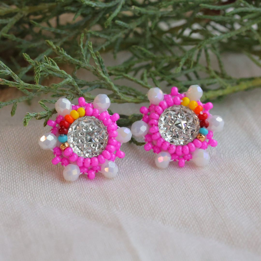 Pauline M Small Beaded Studs
