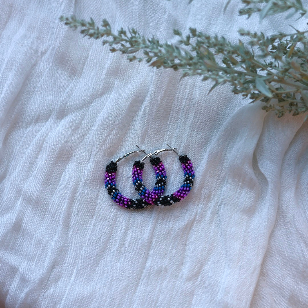 Prairie Beads Medium Peyote Hoops