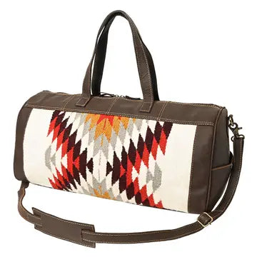 LS Western White Saddle Blanket Weekend Bag
