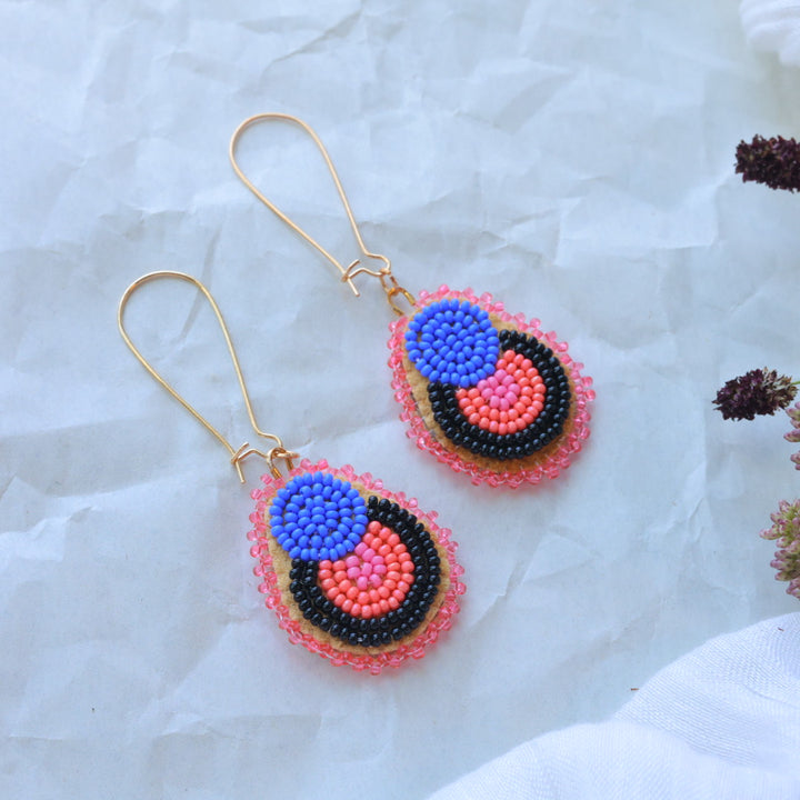 Deneyounen Designs Pink Flower Petal Earrings