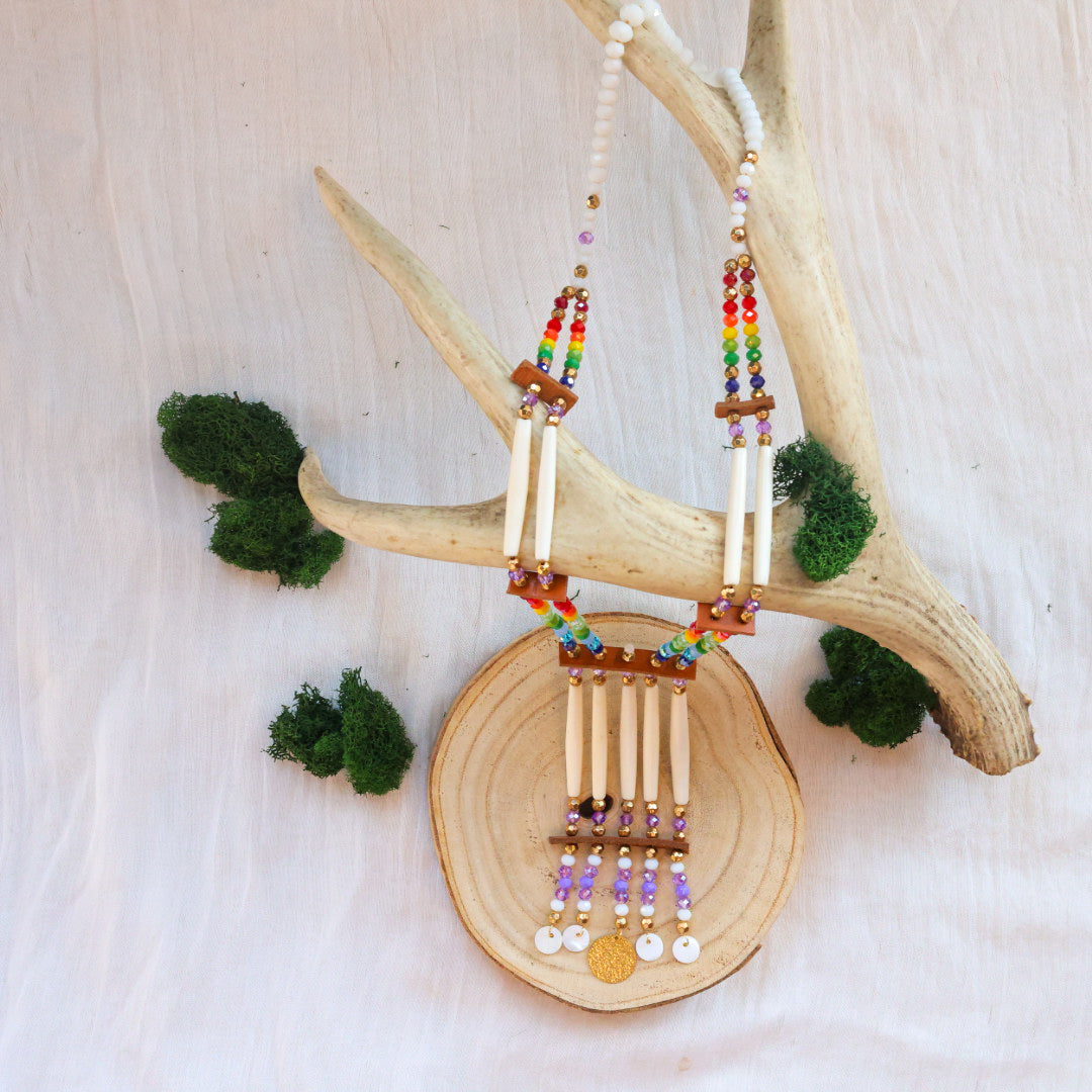 Dee Iyapes Stacked Bone Necklaces