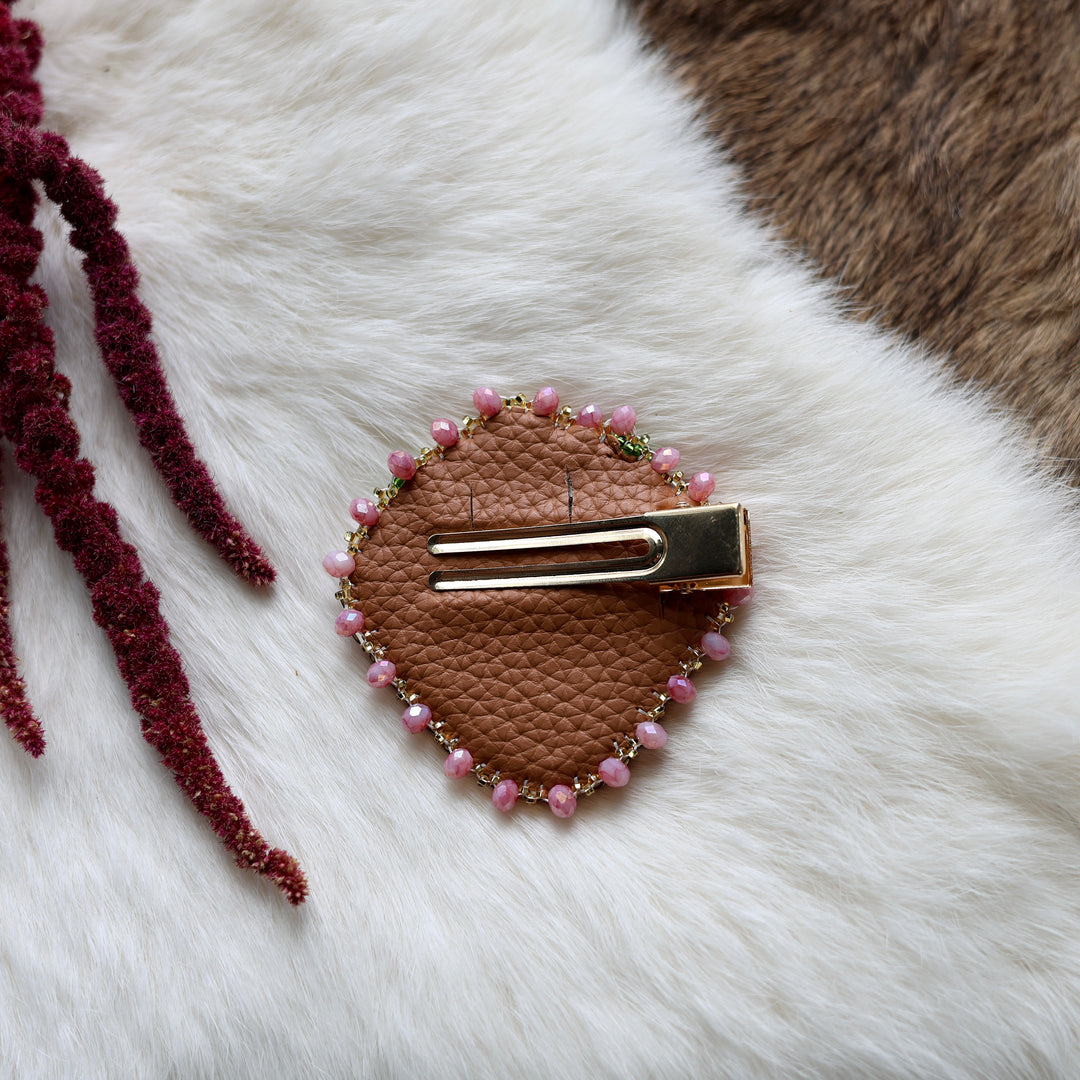 Mercedes G. Strawberry Beaded Hair Clip