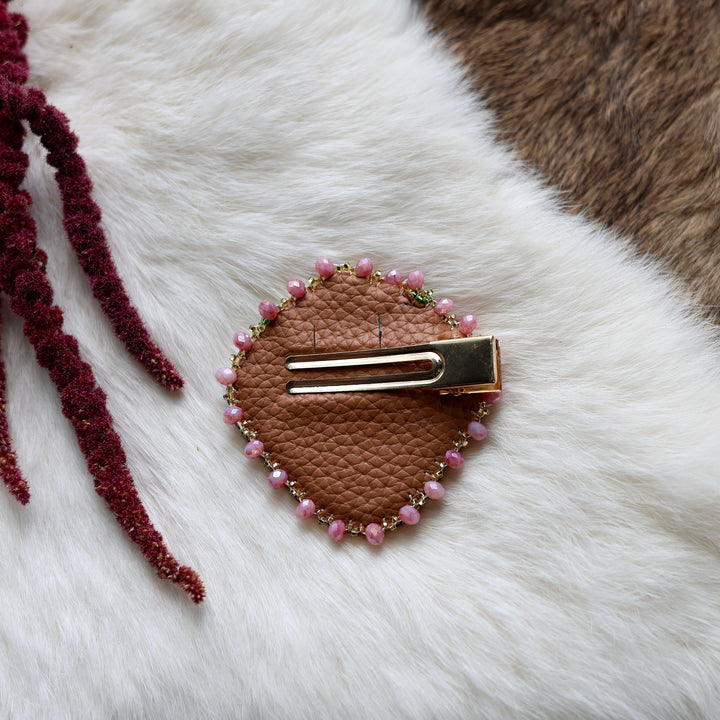 Mercedes G. Strawberry Beaded Hair Clip